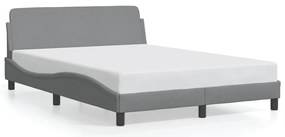 373165 vidaXL Рамка за легло Dover, светлосив, 140x190 см, плат