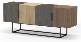 Масичка за телевизор в дъбов декор в естествено кафяво 140x55 cm Titan - Marckeric