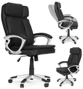 Ергономичен кожен офис стол с двойна подложка