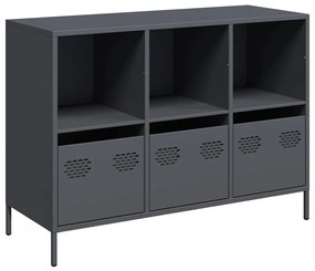 851366 vidaXL Бюфет, антрацит, 101,5x39x73,5 см, студеновалцувана стомана