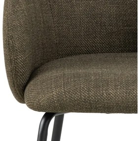ЦЛЯРА Маслинено Зелено (тъкан Басэл 77)/крака черни - МОДЕРЕН ТАПИЦИРАН СТОЛ ЛОФТ ЗА ДНЕВНА/ТРАПЕЗАРИЯ/ОФИС