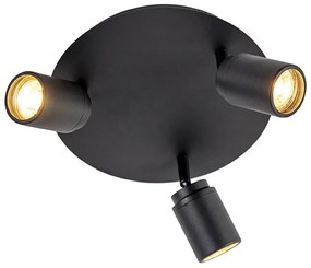 Интелигентен прожектор за баня черен IP44 вкл. 3 WiFi GU10 - Ducha