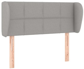 3117134 vidaXL Горна табла за легло с уши, светлосива, 103x23x78/88 см, плат