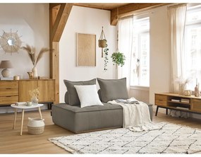 Кафяво-сив диван от прежда с примки от букле 175 cm Elisa – Bobochic Paris