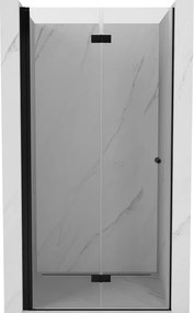 Mexen Mist-F сгъваеми леви душ врати 115 см, прозрачни, черни - 8A6-115-000-70-00-L