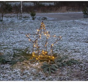 Черна коледна светлинна украса Foldy - Star Trading