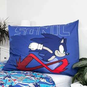 Синьо единично памучно детско спално бельо 140x200 cm Sonic "Let´s go" – Jerry Fabrics