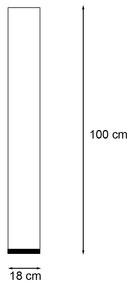 Подова лампа за външен монтаж бяла с LED IP65 - Fity