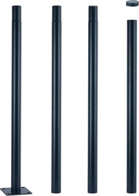 Brilagi -Метален стълб за външно осветление, височина 4 m, диаметър 58 mm, антрацит