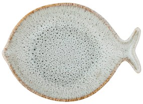 Синя/бежова глинена чиния за сервиране Fleur – Bloomingville