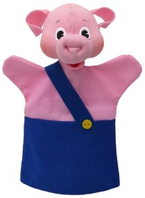 Moravská - Кукла за театър Прасенце, синьо, 26 см. 22652B