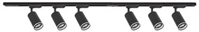 Спот за шинна система PIPE 6xGU10/10W/230V, черен