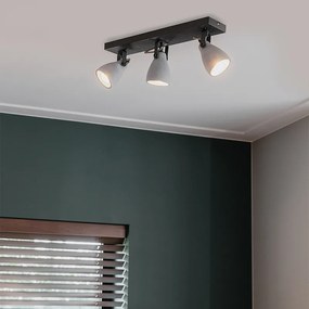 Индустриален прожектор сив бетон 3-светлина - Creto