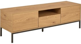 Маса за телевизор от дъбов декор в естествен цвят 140x45x40 cm Seaford – Actona