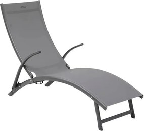 Сгъваем шезлонг Hesperide Samba, Алуминий - Антрацит/Графит