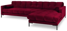 Ъглов диван от червено кадифе , десен ъгъл Bali - Cosmopolitan Design