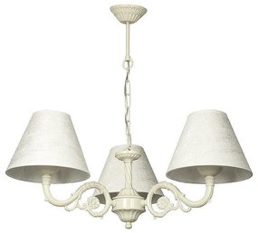 Полилей МОНРО, крем, абажури Сарай Крем, 3xE27