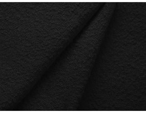 Черен разтегателен ъглов диван с място за съхранение от прежда с примки от букле (десен ъгъл) Kyoto – Cosmopolitan Design