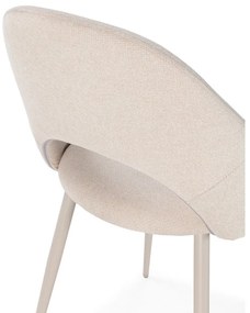 Бежови тапицирани трапезни столове в комплект 2 бр. Lia – Marckeric