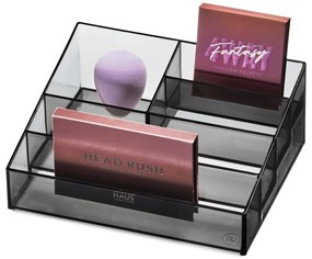 Матово черен органайзер за козметика за баня от рециклирана пластмаса Nail Station - iDesign