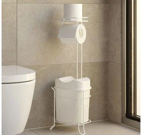 Стояща поставка за тоалетна хартия TEKNO TEL MG-098WW , с кошче