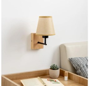 Brilagi - Аплик NUBILA WOOD 1xE27/25W/230V дъб/светлокафяво