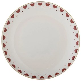 Бяла глинена чиния с коледен мотив ø 26,5 cm Jolly – Bloomingville