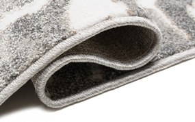 Сив дизайнерски килим с лек абстрактен модел Ширина: 140 см | Дължина: 200 см