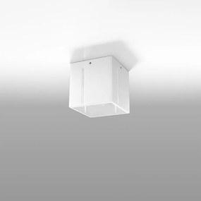 Бяло осветително тяло за таван с метален абажур 10x10 cm Pax – Nice Lamps