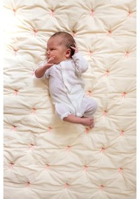 Светложълто/розово олекотено бебешко одеяло от органичен памук 90x120 cm Bows – Cam Cam Copenhagen