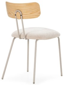 Бежов/в естествен цвят тапициран трапезен стол Olimpia – MOME