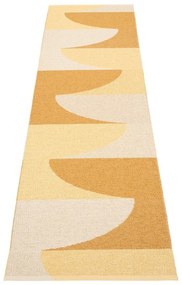 Пътека за открито и закрито в цвят жълта охра 70x270 cm Hill Ochre Pale Yellow – Pappelina