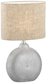 Настолна лампа F&amp;H Foro-23φ 13β 37ψ cm-Beige light - Silver