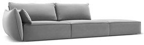 Светлосив кадифен диван ляв ъгъл 264 cm Vanda – Mazzini Sofas
