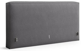 Тъмносиво двойно легло 200x200 cm тапицирано с място за съхранение с включена подматрачна рамка Simon Olivia – Micadoni