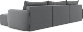 Сив кадифен сгъваем/с място за съхранение ъглов диван (U форма) Kalena – Makamii