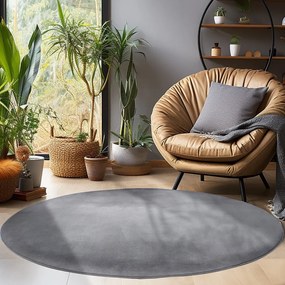 Сив кръгъл килим подходящ за пране ø 160 cm Sky – Ayyildiz Carpets