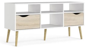 Бяла маса за телевизор , 117 x 57 cm Oslo - Tvilum