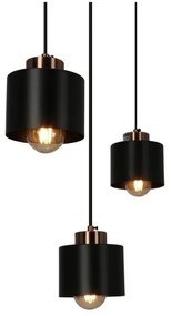 Черна метална лампа с висулка 12x64 cm Olena - Candellux Lighting