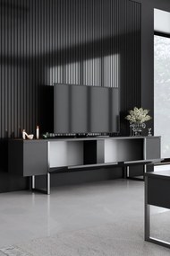 ТВ шкаф Luxe, цвят Антрацит Сребърен