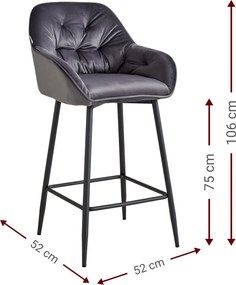 Бар стол Sandra-черен (2) парчета