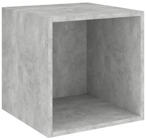 805456 vidaXL Стенен шкаф, бетонно сив, 37x37x37 см, ПДЧ