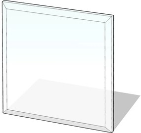 Стъкло под камина 800x800x8 мм квадратен