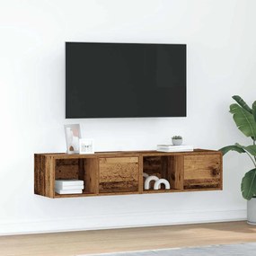 861451 vidaXL ТВ шкафове 2 бр Старо дърво 60x31x25,5 см инженерно дърво