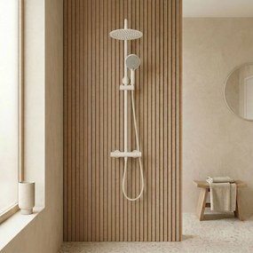 Душ комплект без чучур с термостат Rea Lungo White