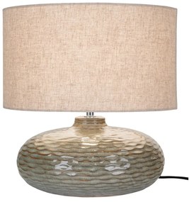 Керамична настолна лампа в цвят каки с текстилен абажур (височина 44 cm) Oldham - House Nordic