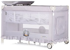 CHIPOLINO Кошара на 2 нива с балдахин PALACE ХИПО СИВА
