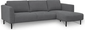 Тъмносив ъглов диван (десен ъгъл) Hero – Scandic