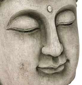 Декоративна статуя atmosphera Buddha Head, Магнезий, Сив, 60 cm