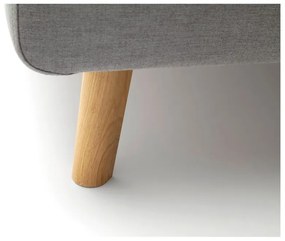 Сиво двойно легло 180x200 cm тапицирано с място за съхранение с включена подматрачна рамка Mattis – Meise Möbel